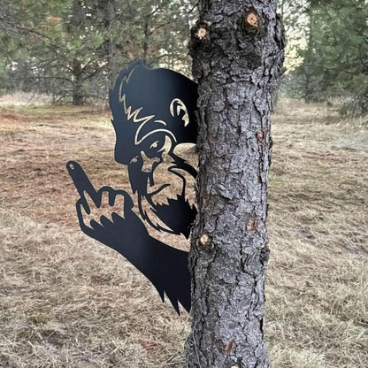 Funny Bulldog Metal Garden Decor